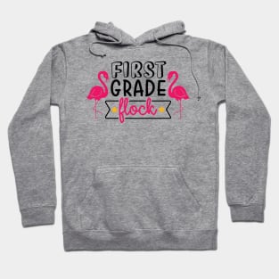 First Grade Flock Funny Kids School Back to School Hoodie